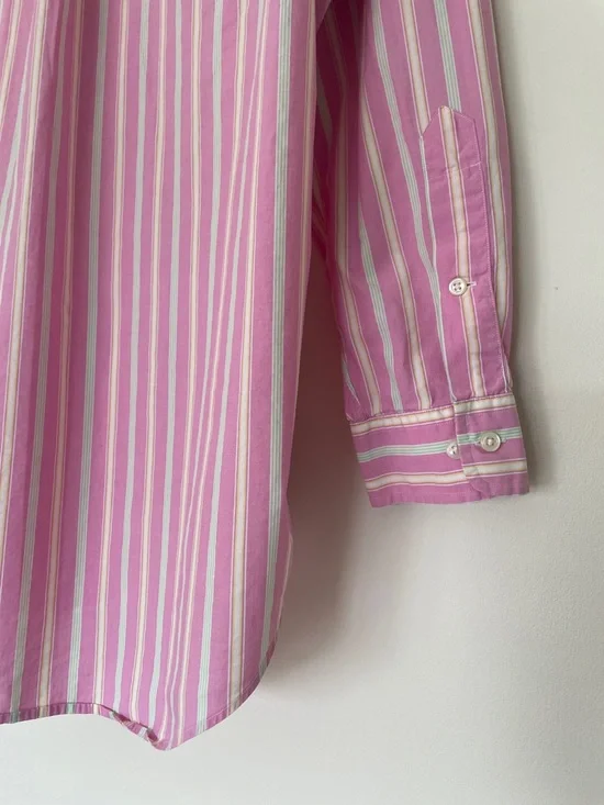 Ralph Lauren Pastel Multi Stripe Oxford Shirt Classic Fit Cotton 15.5 - Picture 9 of 11